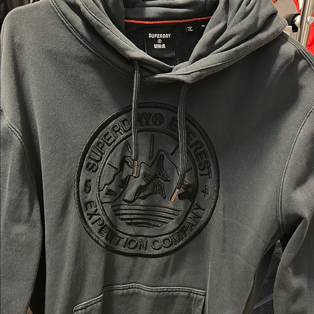 Superdry Gray Sweatshirt with Tonal Logo